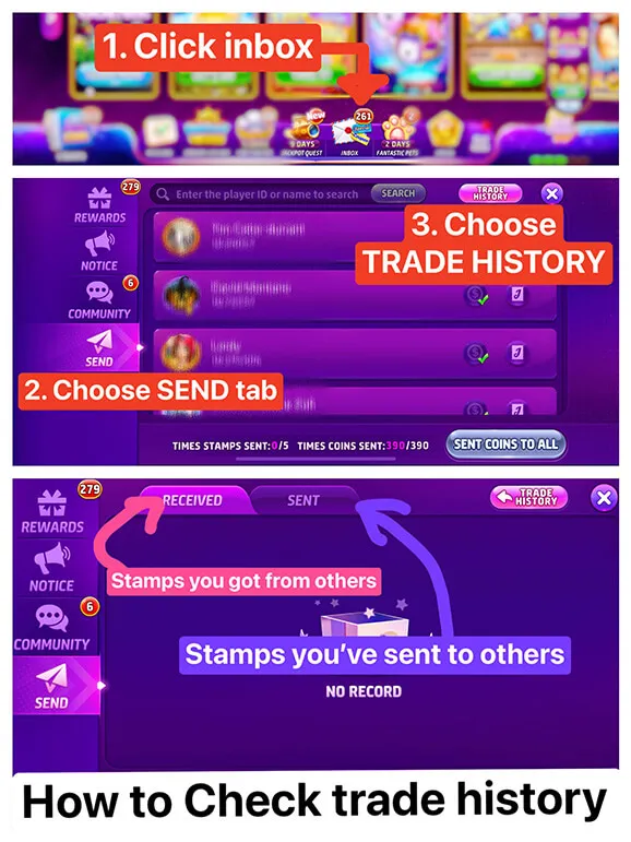 How to check trade history?